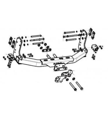 Фаркоп (ТСУ) для MERCEDES Sprinter (W901-905) 1995-2006 съемный шар на двух болтах 2.5тонны Босал