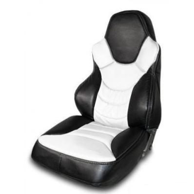 Авточехол  "PILOT B"  RECARO  Экокожа  (перед. 2шт)  FRONT  Черный-Белый ТМ Петров