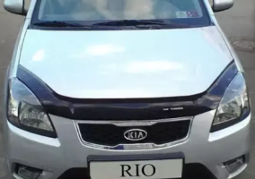 Дефлектор капота (мухобойка) KIA RIO III с 2005-2011 г.в. (Киа Рио) Вип Тюнинг